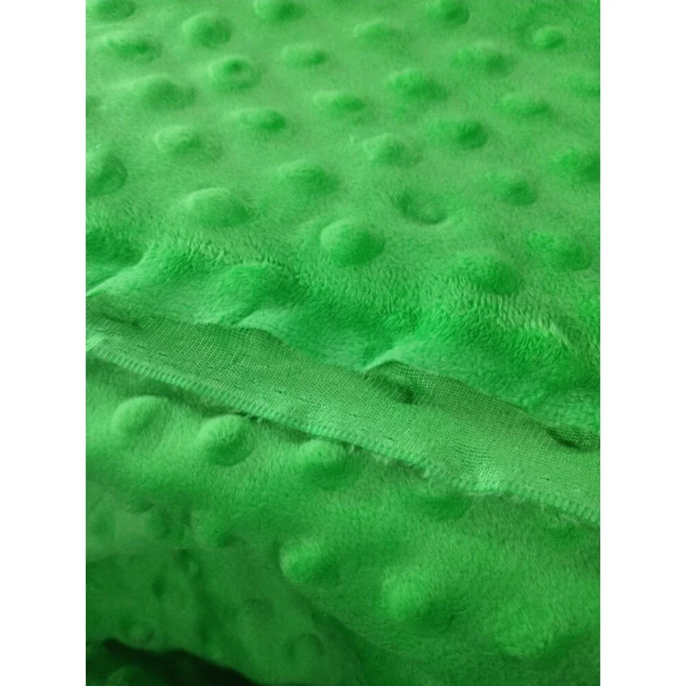 Lime Green Minky Dimple Dot Fabric 50